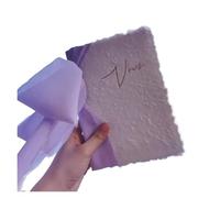 TYNXK 1 Biglietto di Auguri for voti Nuziali, Libro dei giuramenti con Nastri in Chiffon e Penna Rosa, Sposa Sposo, Amore Romantico(Dark Purple)