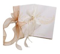 TYNXK 2 Pezzi di Libro dei voti Nuziali, Retro Color Crema, Biglietti Giuramento for Sposo e Sposa(Color-01)