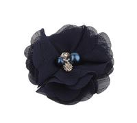 TYNXK 20 Pezzi da 2" in 35 Colori, Mini Fiori in Tessuto Chiffon for inviti di Nozze, Fiori Artificiali for la Decorazione di Abiti(Deep Blue,with Clip)