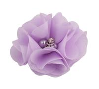 TYNXK 20 Pezzi da 2" in 35 Colori, Mini Fiori in Tessuto Chiffon for inviti di Nozze, Fiori Artificiali for la Decorazione di Abiti(Purple,with Clip)