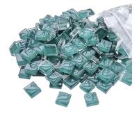 TYNXK 50 Pezzi Fai da Te in Vetro Cristallo colorato Mosaico Pietra Tessere Artigianato Pezzi Puzzle Adatti for sottobicchieri vasi pareti(Green)