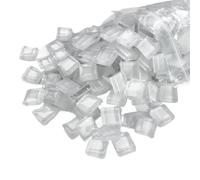 TYNXK 50 Pezzi Fai da Te in Vetro Cristallo colorato Mosaico Pietra Tessere Artigianato Pezzi Puzzle Adatti for sottobicchieri vasi pareti(White)