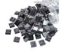 TYNXK 50 Pezzi Fai da Te in Vetro Cristallo colorato Mosaico Pietra Tessere Artigianato Pezzi Puzzle Adatti for sottobicchieri vasi pareti(Black)