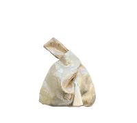 TYNXK Borsa Da Polso Con Nodo Borsa da polso con nodo, ciondolo a forma di fiore, borsa for il pranzo, cosmetica, in stile cinese, a nappa, piccola for oggetti(Champagne,Tassel)