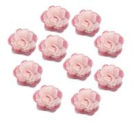 TYNXK Mini Fiore in Tessuto Chiffon colorato da 4 cm for invito di Nozze Artificiale for Decorazione di Abiti da Cucito(Pink,10Pcs)