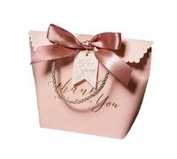 TYNXK Porta Confetti 10/20 Pezzi di scatole di Caramelle con Manico for Lettera di Ringraziamento, Scatola di imballaggio for bomboniere di Cioccolato con Nastro(20pcs)
