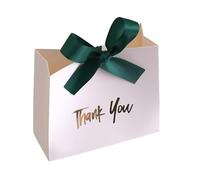 TYNXK Porta Confetti 10 Mini Borse Eleganti con Nastro Dorato for Matrimoni, Feste di Compleanno, rivelazioni del Sesso, Stile Natalizio e Halloween(White)