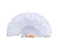 TYNXK Ventaglio con Piume Feather Fan Foldable Handmade Hand Peacock Fans Palace Decorative Wedding Party Dance Props Christmas Decoration(D 55x100cm)