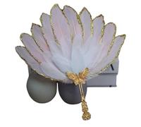 TYNXK Ventaglio con Piume Feather Fan Round Photo Shoot Stage Performance Props And Down Handheld(Color-05)