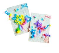 TYNXK Wedding Vows Creative Om And Bride Speech High End Handwritten Card Declaration Folded Gift(Color-10)