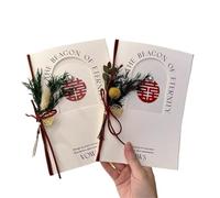 TYNXK Wedding Vows Creative Om And Bride Speech High End Handwritten Card Declaration Folded Gift(Color-01)