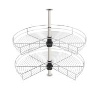 TyochiAki Armadio angolare a 2 piani in metallo di alta qualità, orientabile a 270°, armadio da cucina, regolabile in altezza 54,4-77 cm