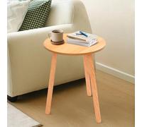 TyochiAki Tavolino rotondo, Ø 40 cm, altezza 52 cm, tavolino con 3 gambe, per soggiorno, camera da letto (colore noce)