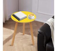 TyochiAki Tavolino rotondo, Ø 40 cm, altezza 52 cm, tavolino con 3 gambe, per soggiorno, camera da letto (giallo)