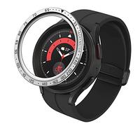 Tyogeephy Bezel Styling Compatibile con Cover Galaxy watch 5 pro, Ghiera Anti Graffio Acciaio Inossidabile Adesiva Accessorio