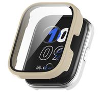 Tyogeephy Case Compatible with Amazfit bip 5 unity (A2324) Tempered Glass Screen Protector, Ultra-Thin Hard PC Shockproof All-Around Bumper Shell Protective Cover for bip 5 unity (A2324)