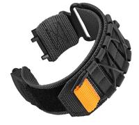 Tyogeephy Cinturino compatibile con Amazfit T-Rex 3, robusto cinturino in nylon con chiusura magnetica, design ad anello intrecciato, cinturino sportivo, unisex, Nero, One Size