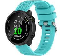 Tyogeephy Cinturino Compatibile con Garmin Forerunner 55 20mm Morbido Silicone Sostituzione Cinturino Braccialetto per Forerunner 158/645/venu Sq/Watch Active 2/Galaxy watch 42MM