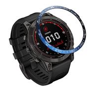 Tyogeephy Compatibile con Fenix 7X/Fenix 7X Pro Lunetta, Acciaio inossidabile Polished Adhesive Cover Anti-Scratch Custodia protettiva per Garmin Fenix 7X Pro/Sapphire