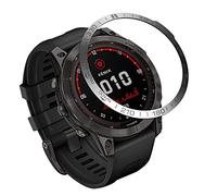 Tyogeephy Compatibile con Fenix 7X/Fenix 7X PRO Lunetta, Acciaio Inossidabile Polished Adhesive Cover Anti-Scratch Custodia Protettiva per Garmin Fenix 7X PRO/Sapphire