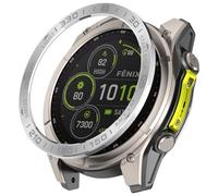 Tyogeephy Compatibile con Garmin Fenix 8 AMOLED 47mm Cover Protezione Antigraffio Acciaio Inossidabile Lunetta in Metallo Loop Quadrante Cornice Cerchio Custodia Protettiva