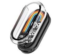 Tyogeephy Compatibile con Mi Smart Band 10 Ceramic Edition Cover Custodia con vetro Temperato, Custodia rigida in PC Case pellicola protettiva HD custodia protettiva antiurto