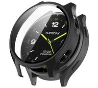 Tyogeephy Custodia Compatibile con Xiaomi Watch 2, PC Cover Rigida con Vetro Temperato Protezione di Schermo, [Durezza 9H] Case per Mi Watch 2