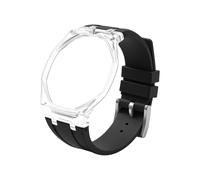 Tyogeephy Custodia Trasparente in Plastica con Cinturino in Silicone per AP x Swatch Royal Pop Orologio da Tasca - Kit di Conversione in Orologio da Polso