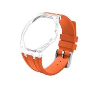 Tyogeephy Custodia Trasparente in Plastica con Cinturino in Silicone per AP x Swatch Royal Pop Orologio da Tasca - Kit di Conversione in Orologio da Polso