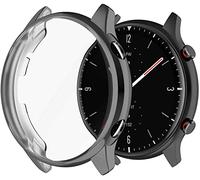 Tyogeephy Schermo protettore Custodie Compatibile con Amazfit GTR 2 & Amazfit GTR 2e Watch TPU Sottile Custodia [Plating Metal Color Frame] [3D Full Coverage] Shell protettivo per Amazfit GTR 2 Watch
