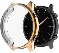 Tyogeephy Schermo protettore Custodie Compatibile con Amazfit GTR 2 & Amazfit GTR 2e Watch TPU Sottile Custodia [Plating Metal Color Frame] [3D Full Coverage] Shell protettivo per Amazfit GTR 2 Watch