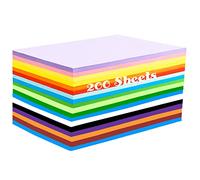 TYOREW 200 fogli di carta colorata A4 per origami su entrambi i lati, per attività artistiche e artigianali per bambini (70 g/m²), 20 colori, 297 mm x 210 mm