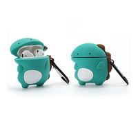 TYOROY Custodia morbida 3D con dinosauro per Airpod 2°/Airpod 1°, custodia morbida 3D per bambini, ragazzi, ragazze, donne, adorabile personaggio dinosauro, con portachiavi, per AirPods 1° e 2°