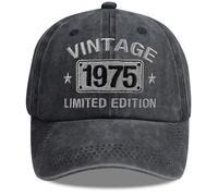 TypasTdqk Cappello da baseball vintage 1925 1935 1945 1955 1965 1975 1985 1995 2005, divertente cappello da baseball in cotone ricamato in edizione limitata, Nero , Taglia unica