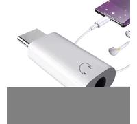 Type C Audio Adapter - Aluminum Sound Converter, 3.5mm Headphone Jack | Mini Plug and Play Design with High Fidelity Feature, Compatible with Mobile Tablet Laptop Amplifier Speaker Listening Use