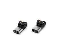 Type-C Charger Adapter for Fenix 7, 7X, 5S,6PRO, Instinct E, 1, 2, 2S, 2X, 3. 2 Pieces Silver & Black