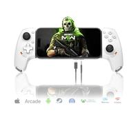 Type-C Mobile Gaming Controller per Android e iPhone 17/16/15 Series (USB-C), Plug and Play Gamepad with Hall Effect Joystick & Trigger, Xbox Streaming/Cloud Game/COD, Jack audio da 3,5 mm, bianco