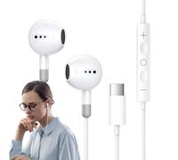 Type C Wired Earbuds - HD Wired In-ear Earbud with Microphone, Type C In-Ear Headphone, Musical Player Accessory for Students, Music Fans, Worker, Students, Friends