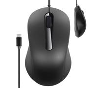 Type-C Wired M Ouse, Silent Click Design, 10.9x6.5x3,8 Cm, Mo-use Cablato, Topi Plug-and-play USB, Forma Ergonomica Con Impugnatura Anti-slip, Per Uomini Uffici Della Scuola Di Gioco Desktop Desktop D