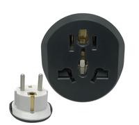 Type F Plug Travel Adapter - EU Power Converter, Compact Universal Plug, Essential Travel Accessory For Europe, Iceland, Spain, Italy, France, German Outlets