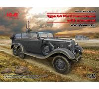 Type G4 Partisanenwagen With Armament, WWII German Car 1:35 Plastic Model Kit