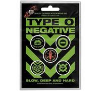 Type O Negative Set di 5 distintivi lenti profondi e duri