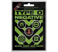 Type O Negative Slow Deep & Hard Button Badge 5 Pack Size One Size