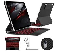 typecase Custodia per tastiera Edge per iPad 11a (A16, 2025) e iPad 10a generazione 11" (2022) - Magnetica con trackpad multi-touch, retroilluminazione a 11 colori, portapenne, sottile e leggera