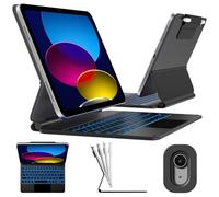 typecase Custodia per tastiera Edge per iPad di 11a generazione (A16, 2025) e 10a generazione (10,9 pollici, 2022) - Tastiera retroilluminata in stile magico con touchpad - Supporto magnetico