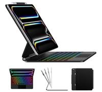 typecase Custodia per tastiera per iPad Pro 13" (M4) 2024, tastiera magica con retroilluminazione a 11 colori per iPad Pro 13, custodia per tastiera con portapenne, trackpad multi-touch, supporto