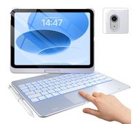 typecase Custodia Touch iPad 10a generazione con tastiera (11,9 pollici, 2022) e iPad A16 (11a generazione, 2025) - Rotabile a 360°, retroilluminazione a 11 colori, trackpad multi-touch, sottile e
