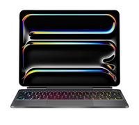 typecase Edge Pro Custodia per tastiera per iPad Pro 13" (M5/M4, 2025/2024), alluminio ultra sottile, stile magico, RGB pronto per la notte, esperienza di digitazione fluida con grande trackpad