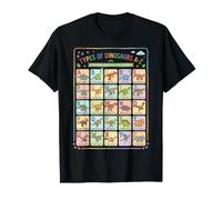 Types of Dinosaurs A-Z Alphabet Chart Kids Graphic Maglietta