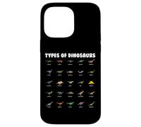 Types Of Dinosaurs Cute Cartoon Dino Design Custodia per iPhone 14 Pro Max